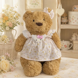 Bartholomew bear clothes outfits -Dainty Daisy Kitty Apron Dress Set[WW-06-16IN]